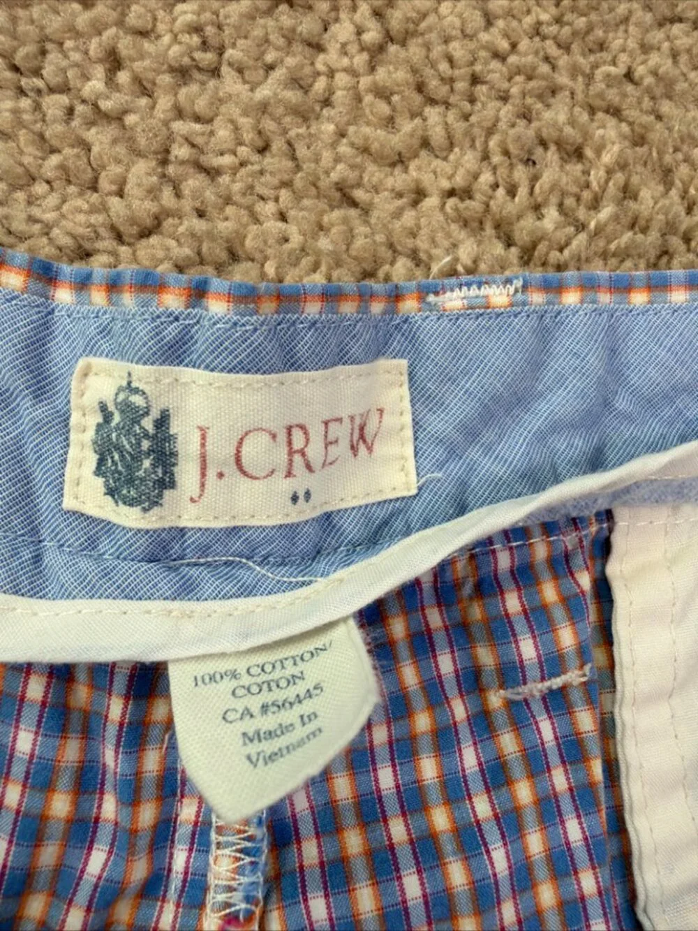 J Crew Rivington Shorts Mens 34 Plaid Preppy 100% Cotton Lightweight Resort Trip